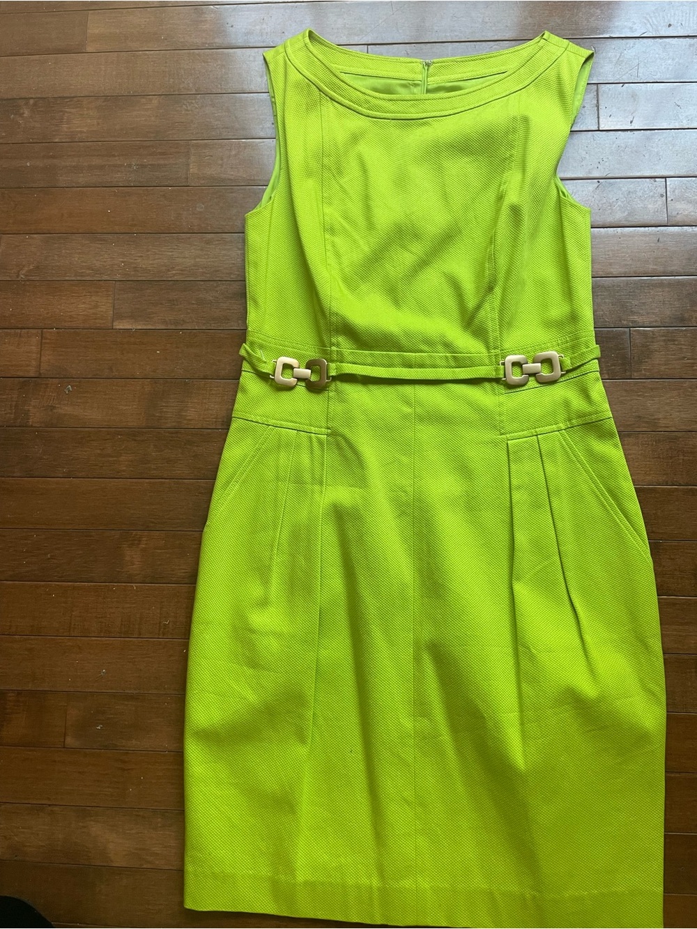 NWOT Laundry by Design Lime Sleeveless Sheath Dress -  8